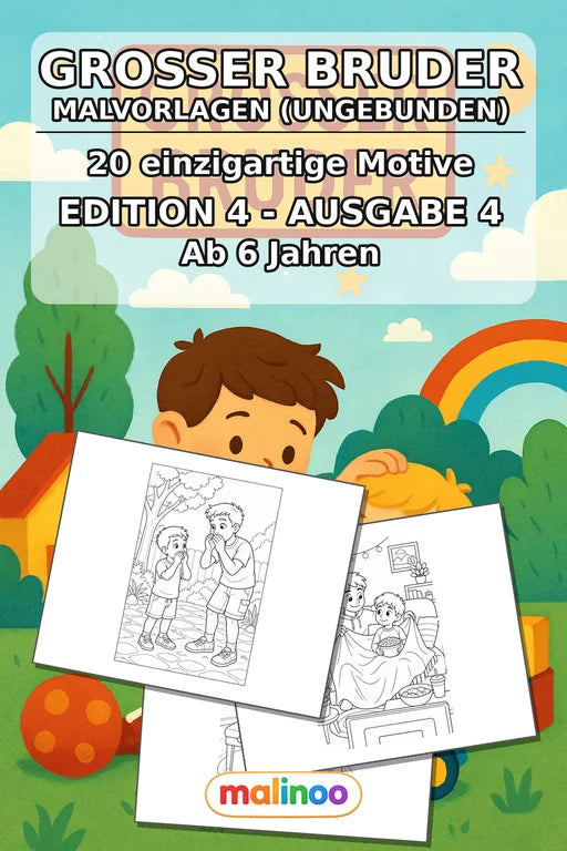 Großer Bruder Malbuch 20 Ausmalbilder gedruckt+lose – Cover