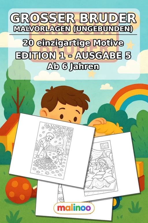 Großer Bruder Malbuch 20 Ausmalbilder gedruckt+lose – Cover