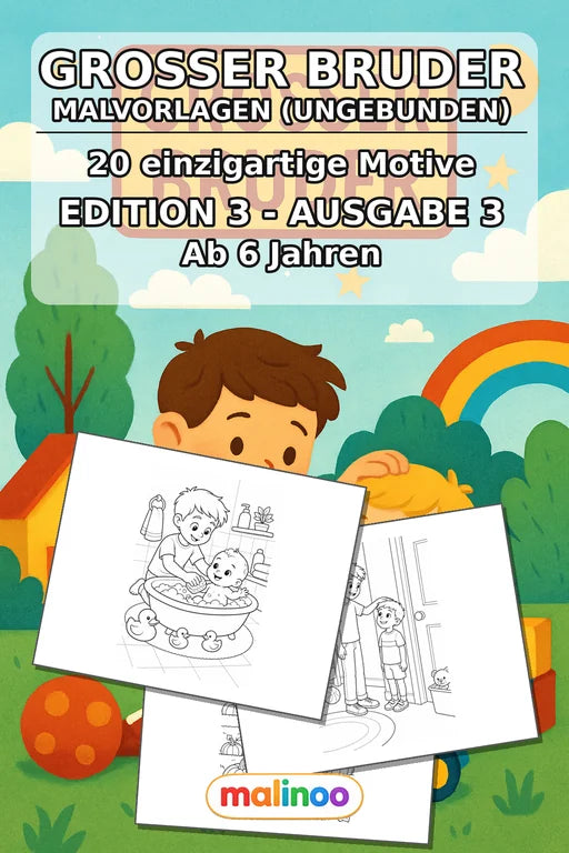 Großer Bruder Malbuch 20 Ausmalbilder gedruckt+lose – Cover
