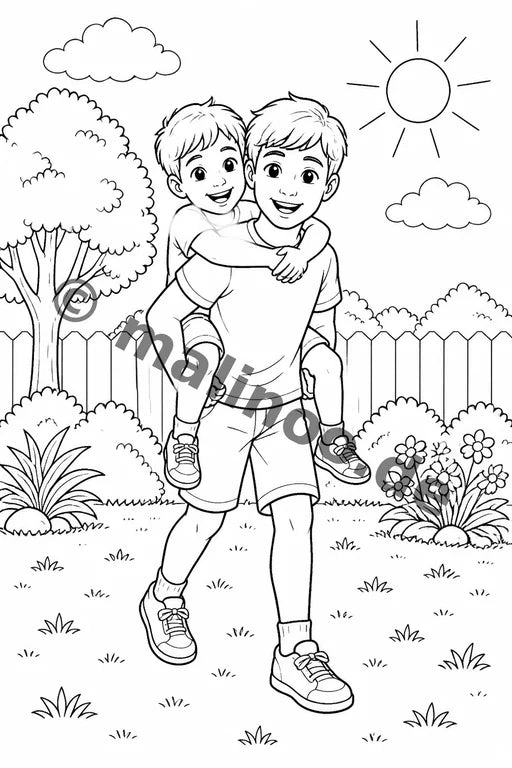 Großer Bruder Malbuch 50 Ausmalbilder gedruckt+gebunden – Vorschaubild 10