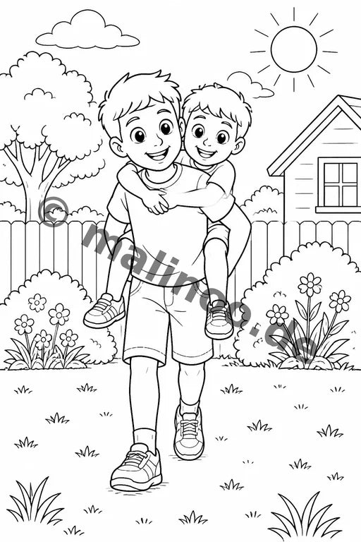 Großer Bruder Malbuch 50 Ausmalbilder gedruckt+gebunden – Vorschaubild 10