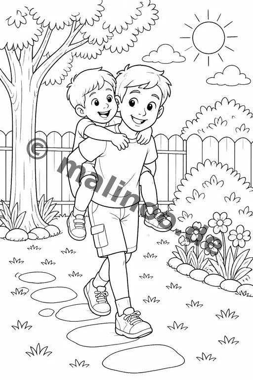 Großer Bruder Malbuch 50 Ausmalbilder gedruckt+gebunden – Vorschaubild 10
