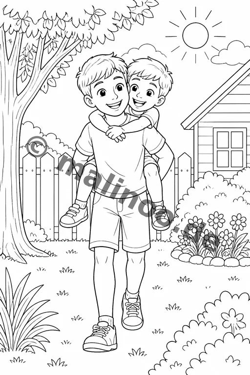 Großer Bruder Malbuch 50 Ausmalbilder gedruckt+gebunden – Vorschaubild 10