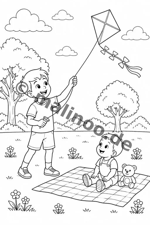 Großer Bruder Malbuch 50 Ausmalbilder gedruckt+gebunden – Vorschaubild 2