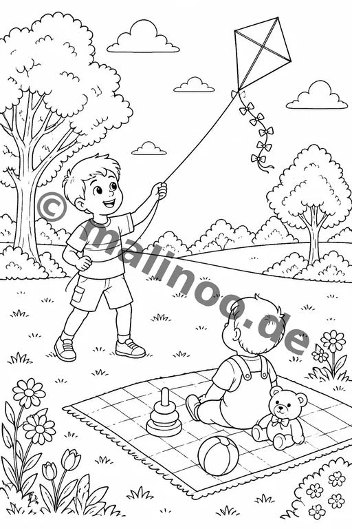 Großer Bruder Malbuch 50 Ausmalbilder gedruckt+gebunden – Vorschaubild 2