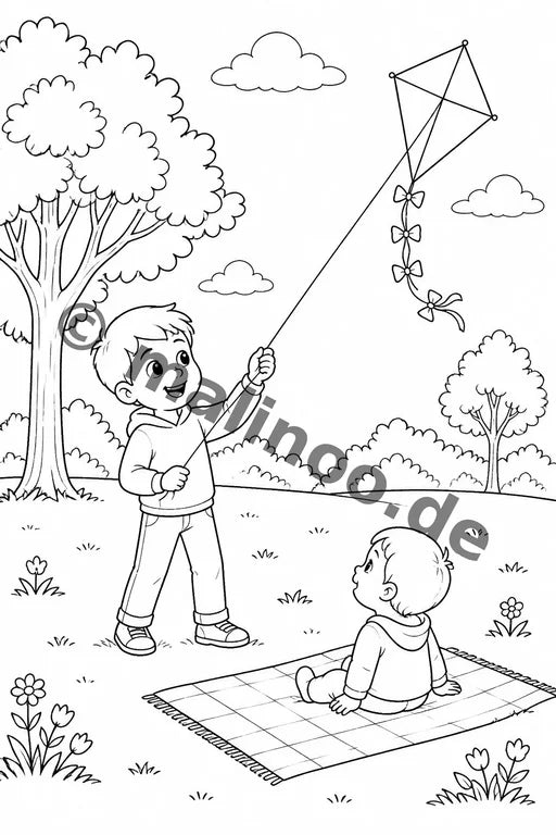 Großer Bruder Malbuch 50 Ausmalbilder gedruckt+gebunden – Vorschaubild 2