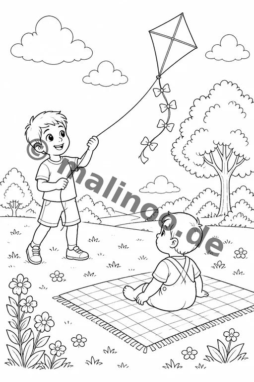 Großer Bruder Malbuch 50 Ausmalbilder gedruckt+gebunden – Vorschaubild 2