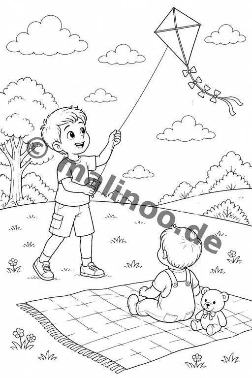 Großer Bruder Malbuch 50 Ausmalbilder gedruckt+gebunden – Vorschaubild 2