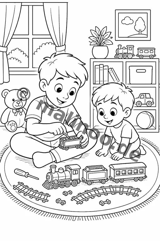 Großer Bruder Malbuch 50 Ausmalbilder gedruckt+gebunden – Vorschaubild 4