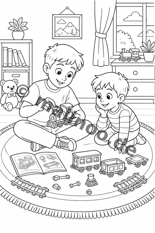 Großer Bruder Malbuch 50 Ausmalbilder gedruckt+gebunden – Vorschaubild 4
