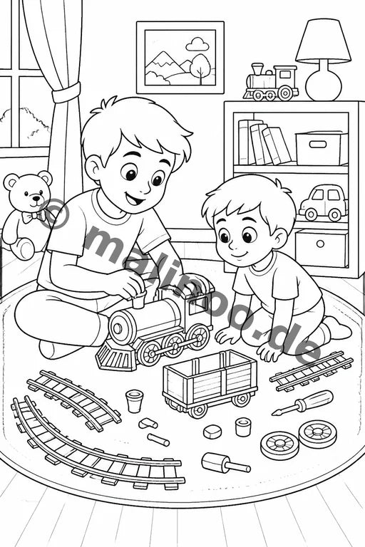 Großer Bruder Malbuch 50 Ausmalbilder gedruckt+gebunden – Vorschaubild 4