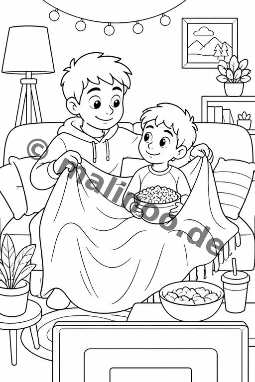 Großer Bruder Malbuch 50 Ausmalbilder gedruckt+gebunden – Vorschaubild 7