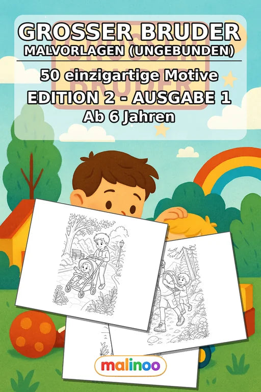 Großer Bruder Malbuch 50 Ausmalbilder gedruckt+lose – Cover