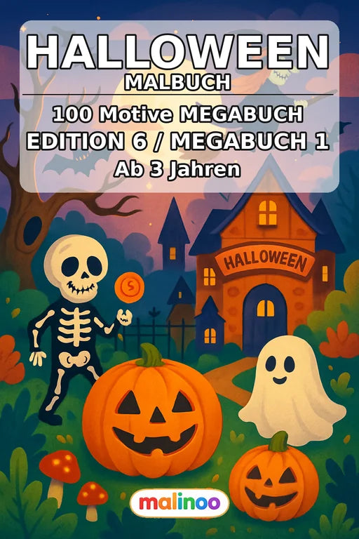 Halloween Malbuch 100 Ausmalbilder PDF Download – Cover
