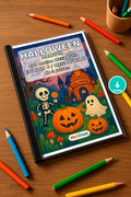 Halloween Malbuch 100 Ausmalbilder PDF Download – Mockup-Ansicht