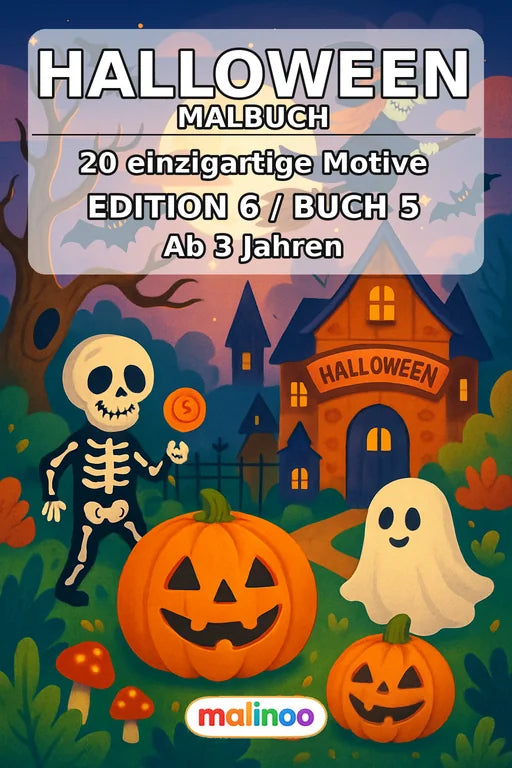 Halloween Malbuch 20 Ausmalbilder PDF Download – Cover