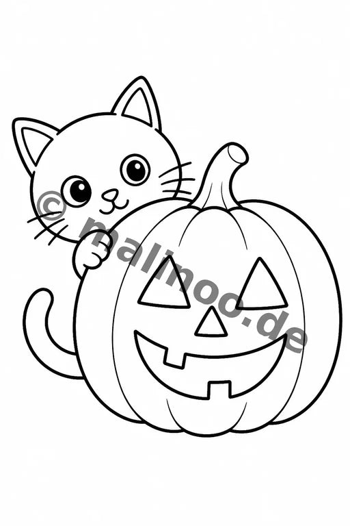 Halloween Malbuch 20 Ausmalbilder PDF Download – Vorschaubild 4