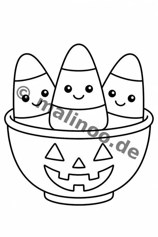 Halloween Malbuch 50 Ausmalbilder PDF Download – Vorschaubild 2