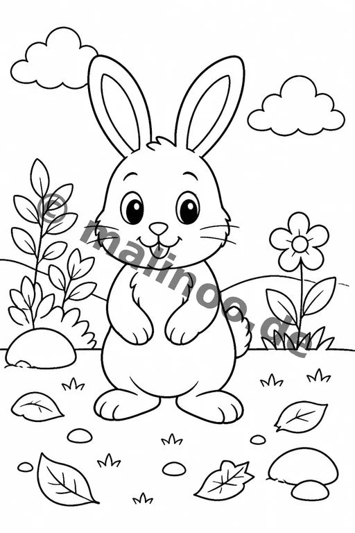 Hasen Malbuch 100 Ausmalbilder PDF Download – Vorschaubild 1