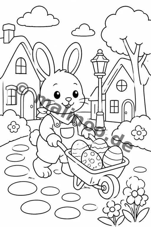 Hasen Malbuch 100 Ausmalbilder PDF Download – Vorschaubild 5