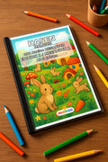 Hasen Malbuch 100 Ausmalbilder gedruckt+gebunden – Mockup-Ansicht