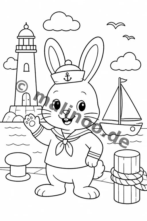 Hasen Malbuch 20 Ausmalbilder gedruckt+lose – Vorschaubild 10