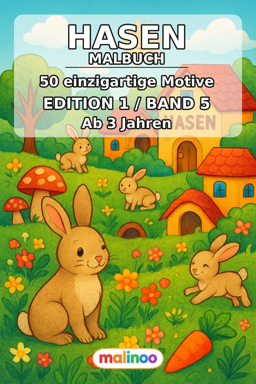 Hasen Malbuch 50 Ausmalbilder PDF Download – Cover