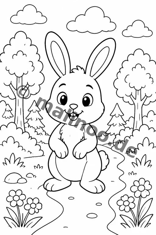 Hasen Malbuch 50 Ausmalbilder PDF Download – Vorschaubild 3
