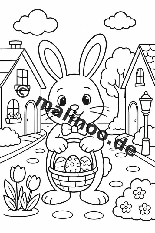 Hasen Malbuch 50 Ausmalbilder PDF Download digital – Vorschaubild 3