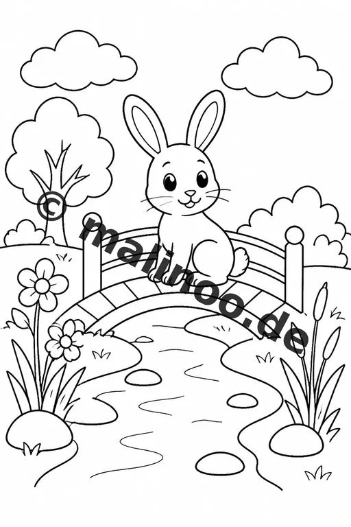 Hasen Malbuch 50 Ausmalbilder gedruckt und gebunden – Vorschaubild 8