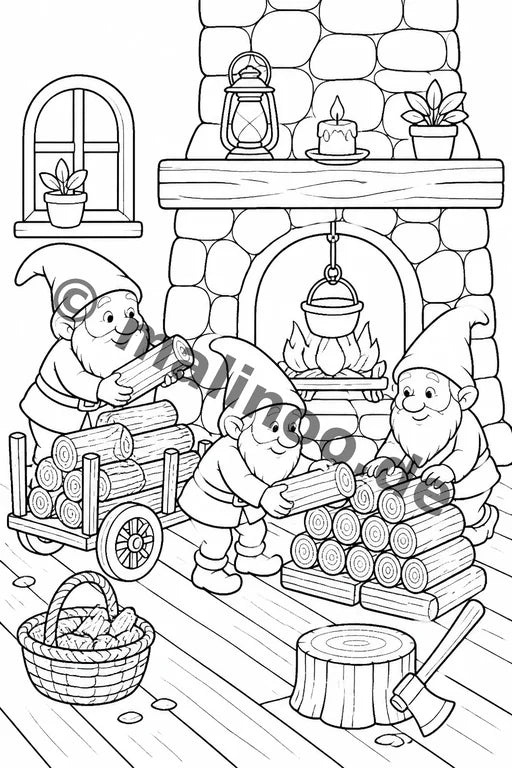 Heinzelmännchen Malbuch 100 Ausmalbilder PDF Download – Vorschaubild 3