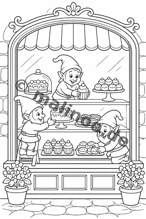 Heinzelmännchen Malbuch 100 Ausmalbilder PDF Download – Vorschaubild 4