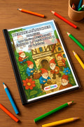 Heinzelmännchen Malbuch 100 Ausmalbilder gedruckt+gebunden – Mockup-Ansicht