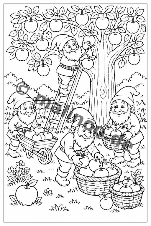 Heinzelmännchen Malbuch 100 Ausmalbilder gedruckt+lose – Vorschaubild 6