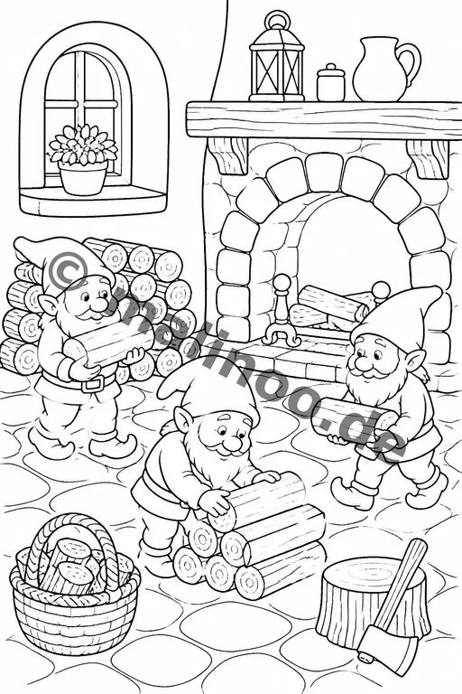 Heinzelmännchen Malbuch 20 Ausmalbilder PDF Download – Vorschaubild 3