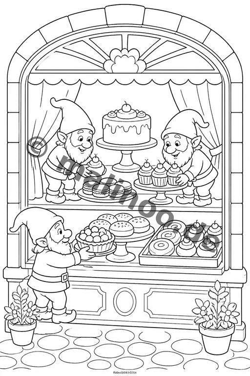 Heinzelmännchen Malbuch 20 Ausmalbilder PDF Download – Vorschaubild 4