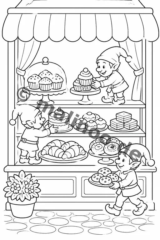 Heinzelmännchen Malbuch 20 Ausmalbilder PDF Download – Vorschaubild 4