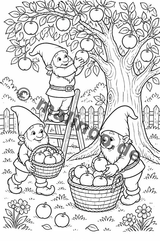Heinzelmännchen Malbuch 20 Ausmalbilder gedruckt+gebunden – Vorschaubild 6