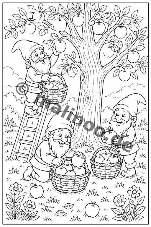 Heinzelmännchen Malbuch 20 Ausmalbilder gedruckt+gebunden – Vorschaubild 6