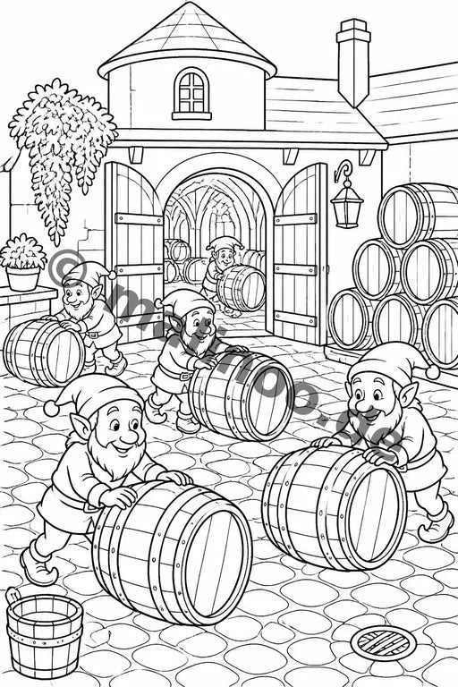 Heinzelmännchen Malbuch 20 Ausmalbilder gedruckt+gebunden – Vorschaubild 8