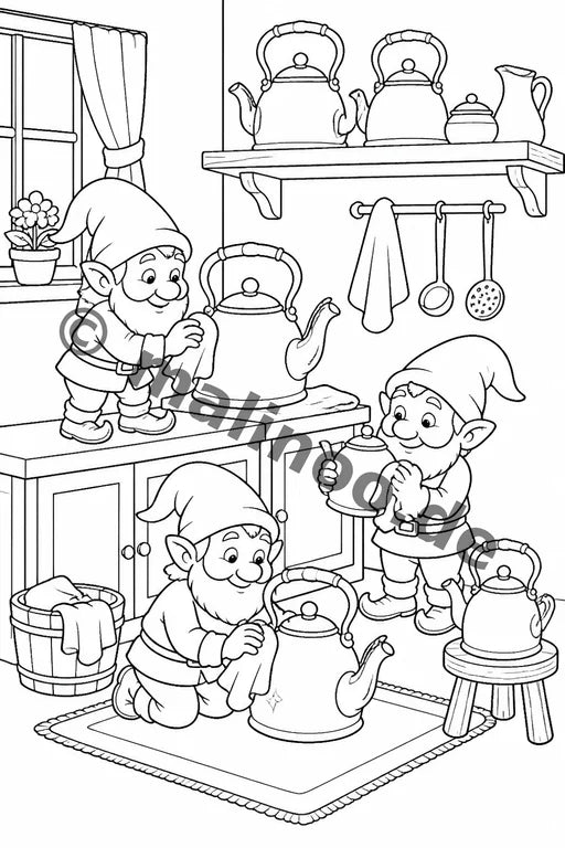 Heinzelmännchen Malbuch 20 Ausmalbilder gedruckt+lose – Vorschaubild 10
