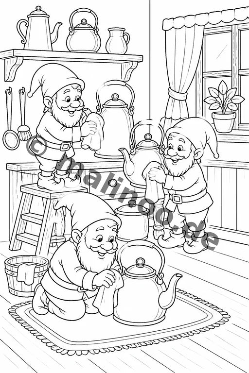 Heinzelmännchen Malbuch 20 Ausmalbilder gedruckt+lose – Vorschaubild 10