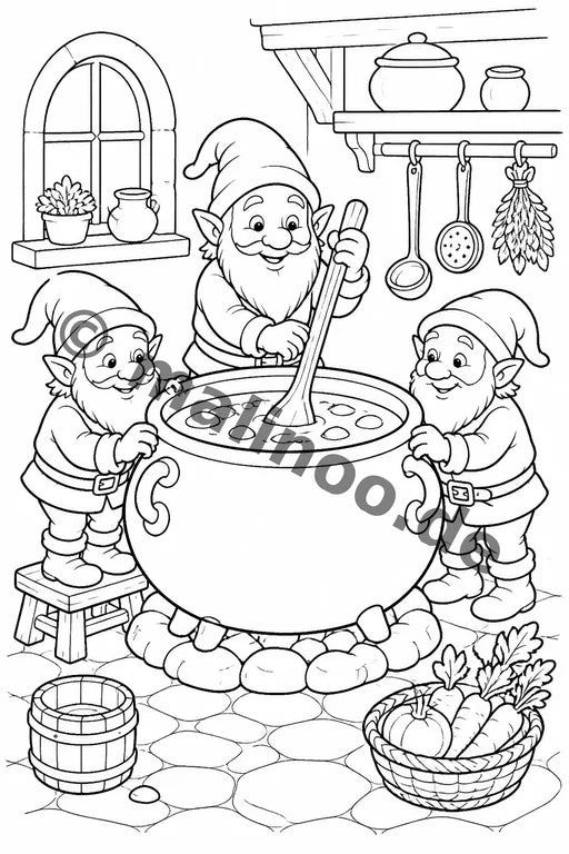 Heinzelmännchen Malbuch 20 Ausmalbilder gedruckt+lose – Vorschaubild 2