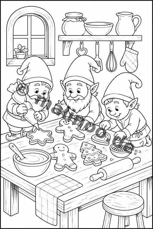 Heinzelmännchen Malbuch 20 Ausmalbilder gedruckt+lose – Vorschaubild 5