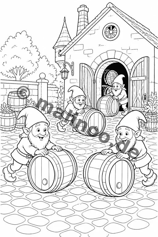 Heinzelmännchen Malbuch 20 Ausmalbilder gedruckt+lose – Vorschaubild 8