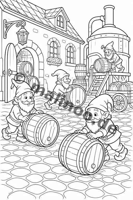 Heinzelmännchen Malbuch 20 Ausmalbilder gedruckt+lose – Vorschaubild 8
