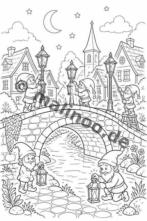 Heinzelmännchen Malbuch 20 Ausmalbilder gedruckt+lose – Vorschaubild 9