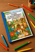 Heinzelmännchen Malbuch 50 Ausmalbilder gedruckt+gebunden – Mockup-Ansicht