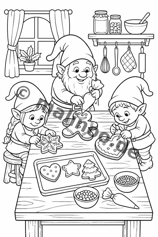 Heinzelmännchen Malbuch 50 Ausmalbilder gedruckt+gebunden – Vorschaubild 5
