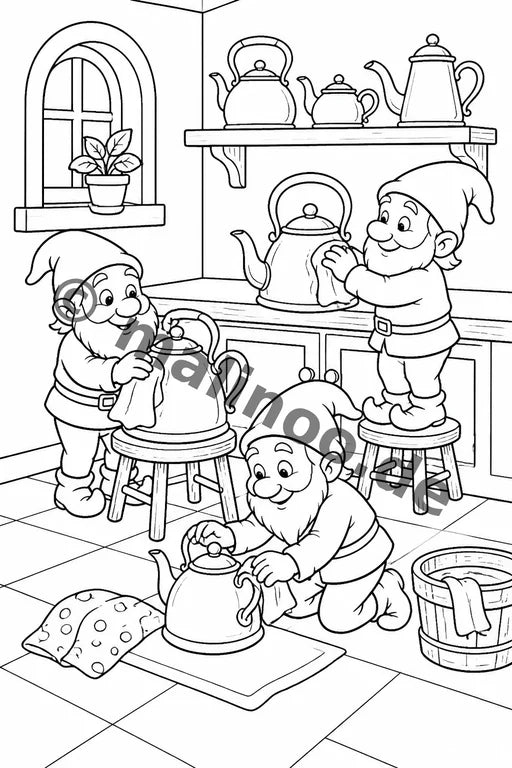Heinzelmännchen Malbuch 50 Ausmalbilder gedruckt+lose – Vorschaubild 10
